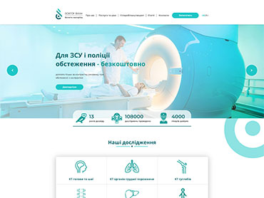 Diagnostic center business website portfolio